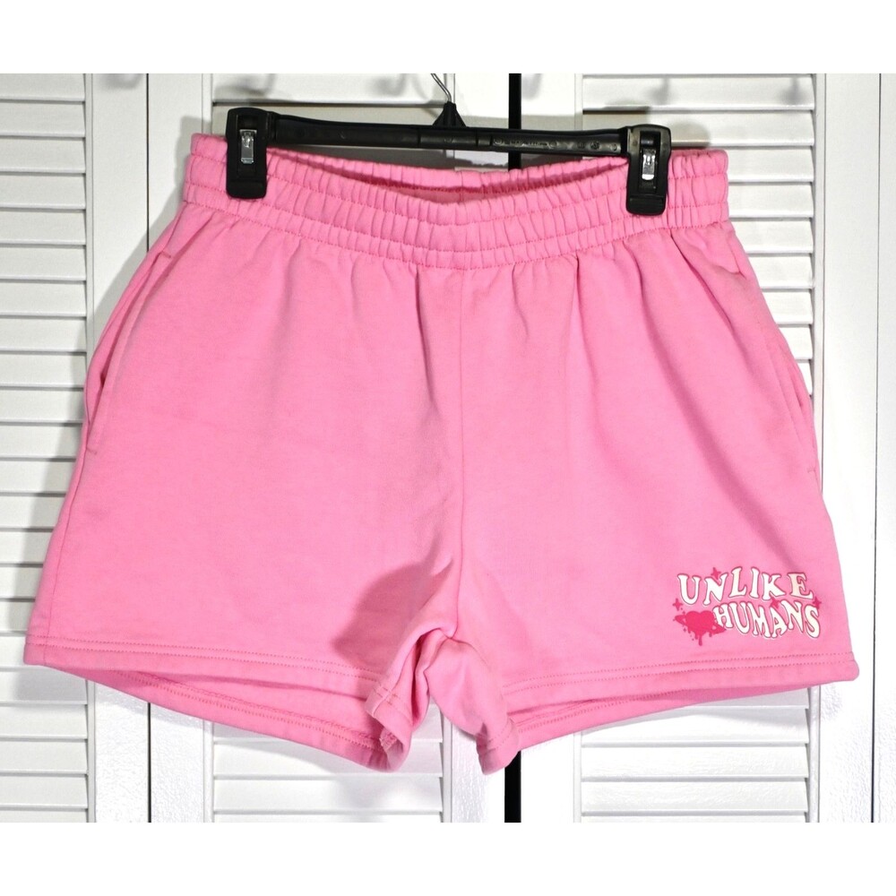 Unlike Humans Pink Sweat Shorts Women’s M Elastic Waist Lounge Casual